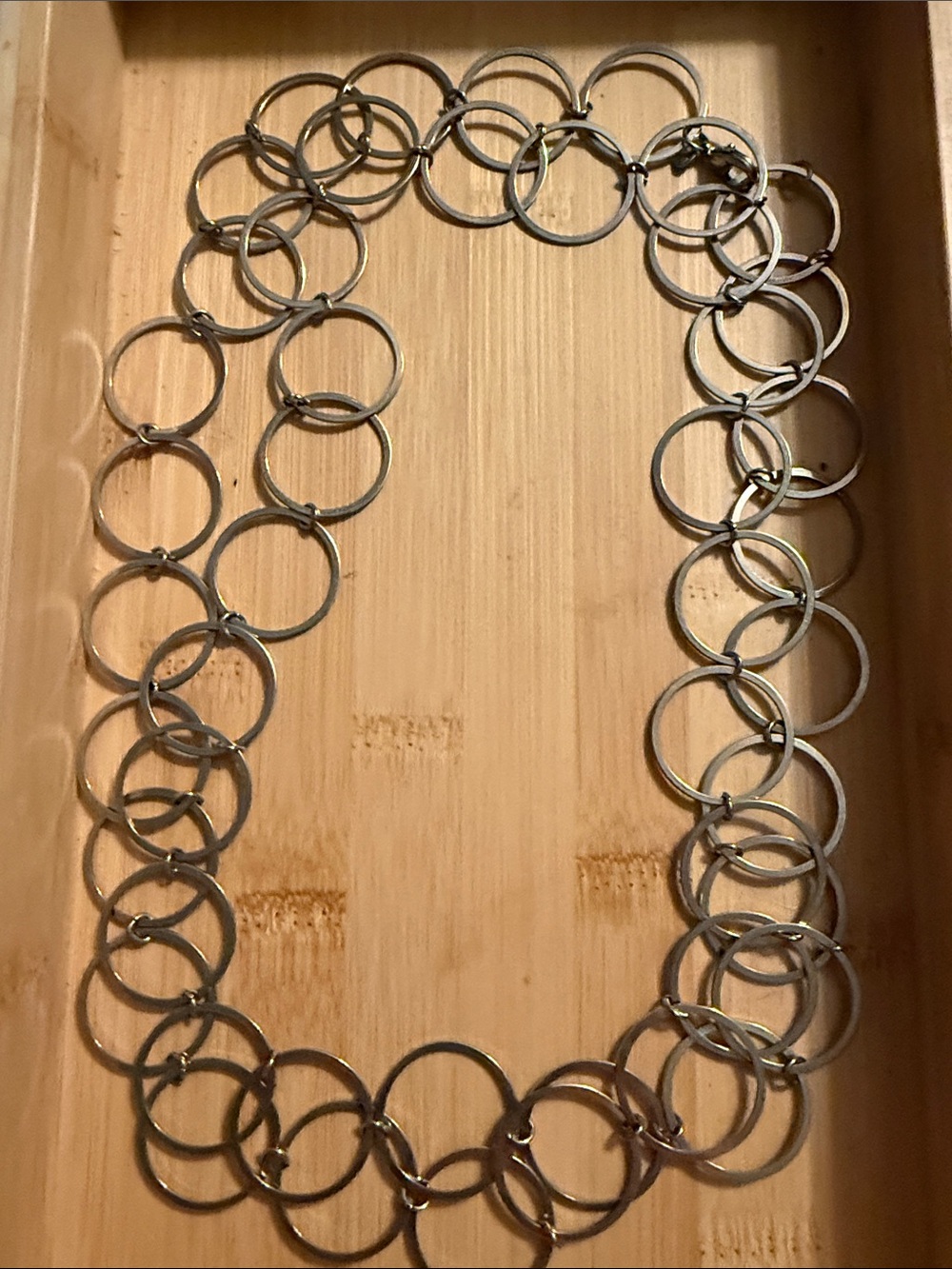 Silver Linked Circle Necklace